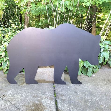 Bear Yard Art Metal Yard Art Outdoor Bear Decor Metal Sign Cabin