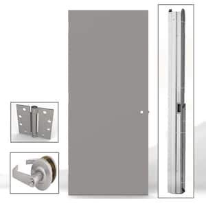 L I F Industries In X In Flush Gray Steel Commercial Door With