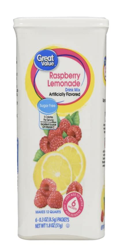 Great Value Raspberry Lemonade Drink Mix 18 Oz 6 Count