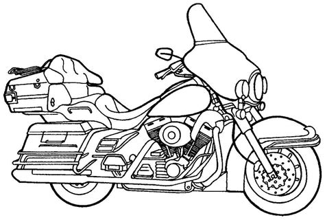 Printable Motorcycle Coloring Pages