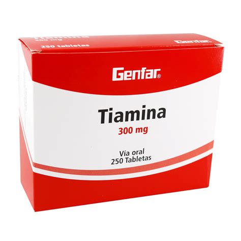 Tiamina 300 Mg 250 Tabletas Gf Farmaprime