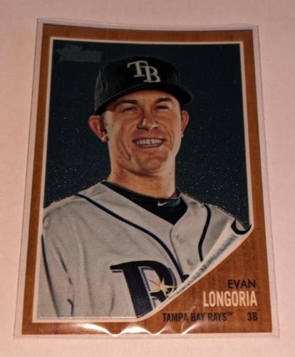 Evan Longoria 2011 Topps Heritage Chrome Card Tampa Bay Rays 1962 EBay