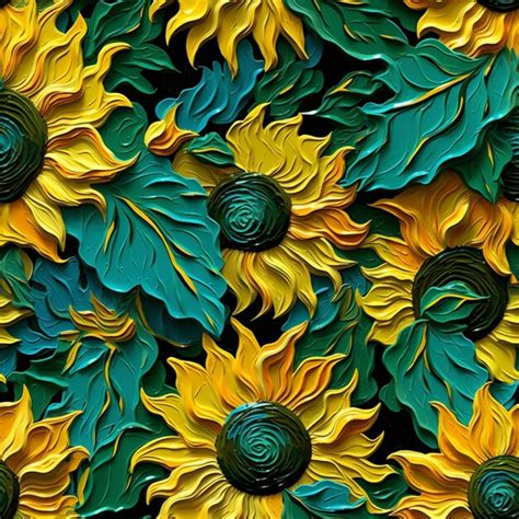 Premium Ai Image A Close Up Of A Bunch Of Yellow And Green Sunflowers Generative Ai