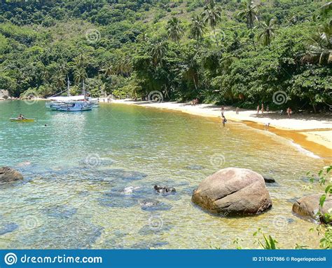 A Praia Mais Bonita Da Ilha Lopes Mendes Foto De Stock Imagem De