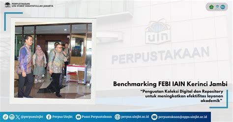 Benchmarking FEBI IAIN Kerinci Ke Perpustakaan UIN Syarif Hidayatullah