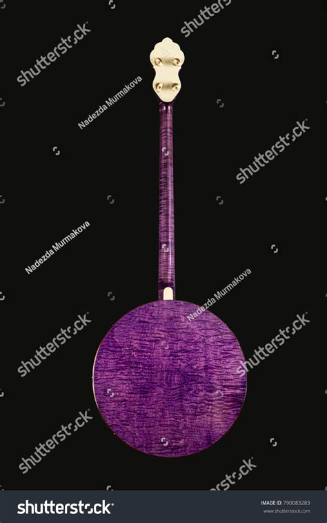5string Banjos On Black Background Carved Stock Photo 790083283