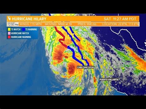 Tracking Hurricane Hilary Live Radar Shows Movement Toward Southern