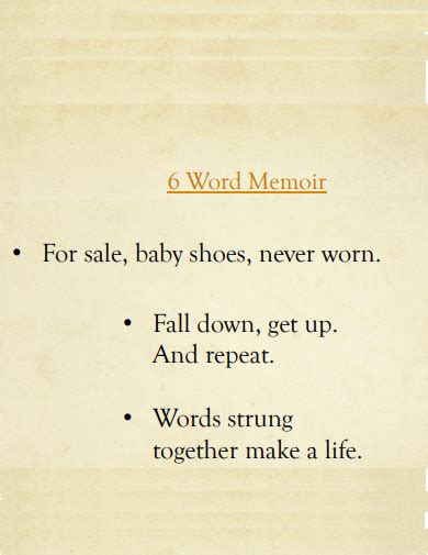 6 Word Memoir Examples, How to Write, Pdf