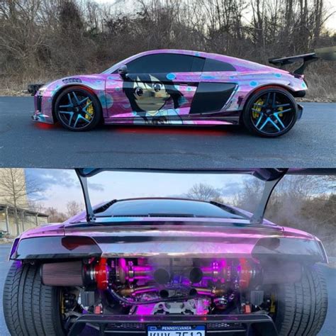 Rapper Lil Uzi Vert Has a Crazy Audi R8 With Chrome Anime Wrap