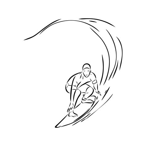 Surfing Vector Sketch 7309018 Vector Art At Vecteezy