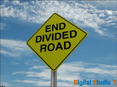 End Divided Road Sign 3d Max