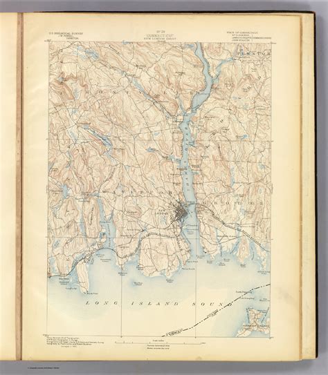 No 29 Connecticut New London Sheet Us Geological Survey Jw Powell Director State Of