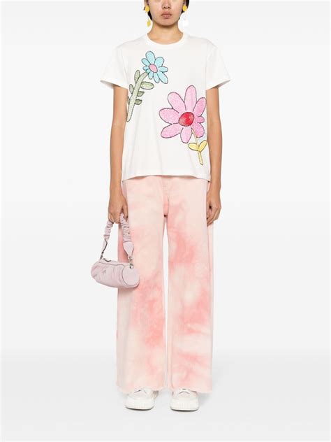 Mira Mikati Floral Embroidered T Shirt Farfetch