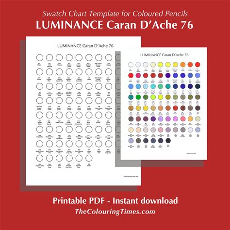 Caran D'ache Luminance Colored Pencils Chart at Tracy Phelps blog