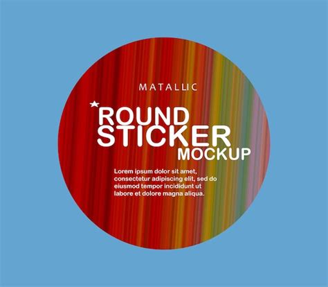 Premium Psd Psd Round Sticker For Mockup