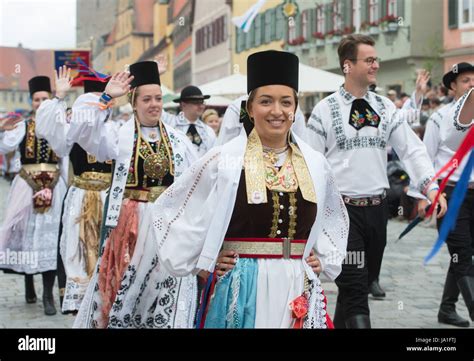 Dinkelbuehl Germany 4th June 2017 Participants Wear Traditional