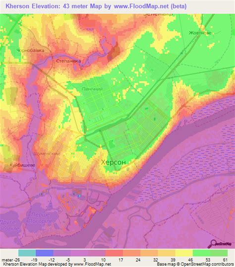 Elevation of Kherson,Ukraine Elevation Map, Topography, Contour