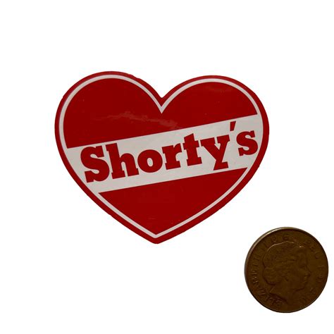 Shortys Skateboards Heart Logo Small Sticker Slugger Skate Store