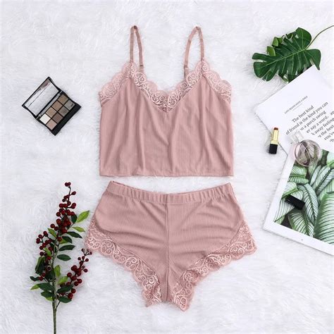Linha fina renda lingerie roupa interior pijamas calças casaco camisola de dormir roupa de verão