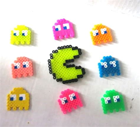 Perler Beads Pacman Ghost Keymain Or Magnet Etsy Singapore