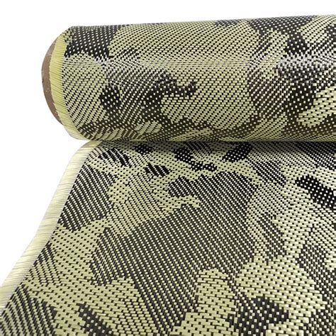 Camouflage Carbon Aramid Hybrid Cloth Camo Carbon Fiber Fabric