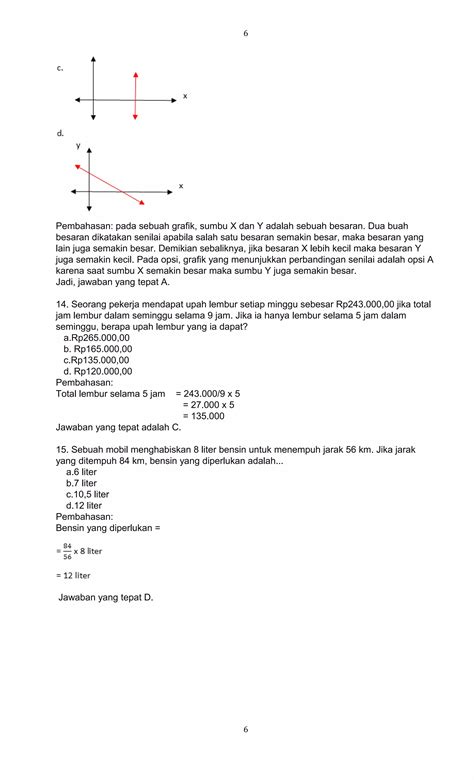 Soal Dan Pembahasan Perbandingan Senilai Dan Berbalik Nilai Pdf