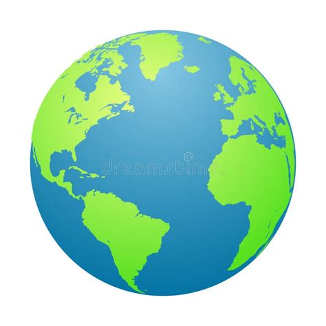 Globo Do Mundo Terra Do Planeta Em Um Fundo Branco Ilustração Do Vetor Ilustração Do Vetor