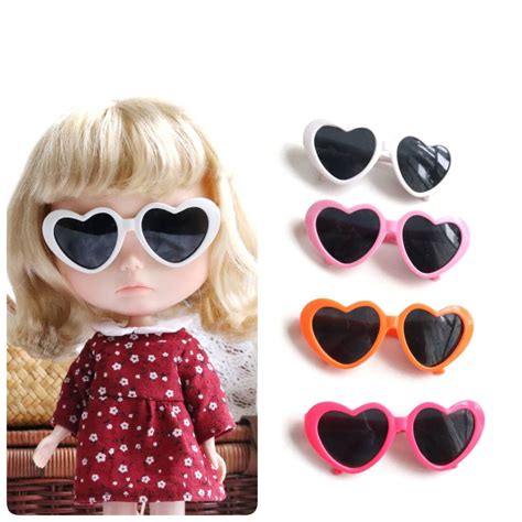 Doll Glasses Heart Shape Sunglasses Doll Fashion Blythe Etsy