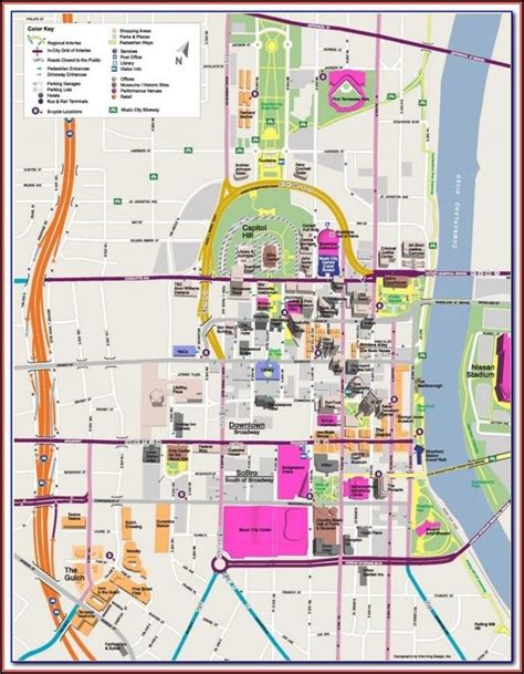 Map Of Downtown Nashville Hotels And Bars - Map : Resume Examples # ...