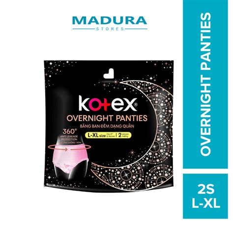 Kotex Overnight Panties 2s L Xl Size Shopee Malaysia