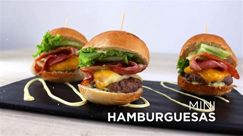 RECETA MINI HAMBURGUESAS YouTube