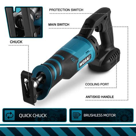 Wosai V Brushless Electric Reciprocating Adjustable Saw