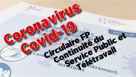 Circulaire Fonction Publique Continuit Du Service Public