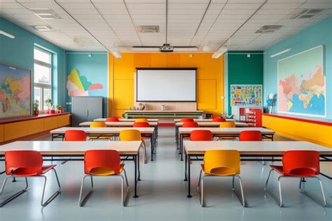 Premium AI Image | Modern school classroom