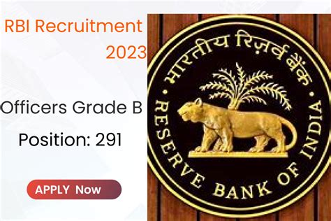 Rbi Recruitment 2023 Officers Grade B 291 Posts Online Application