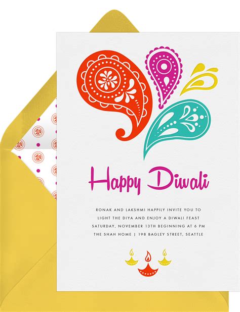 Happy Diwali Invitations in Purple | Greenvelope.com