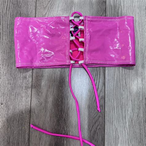 Rave Corset Top Hot Pink Barbie Depop