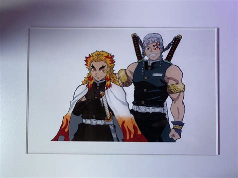 Anime Glass Painting Rengoku Tanjiro Demon Slayer The Best Porn Website