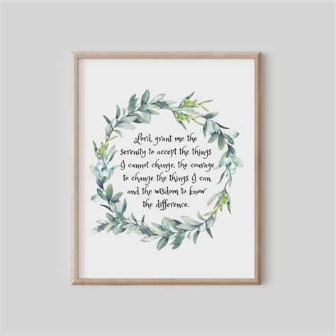 Serenity Prayer Aa Print Etsy