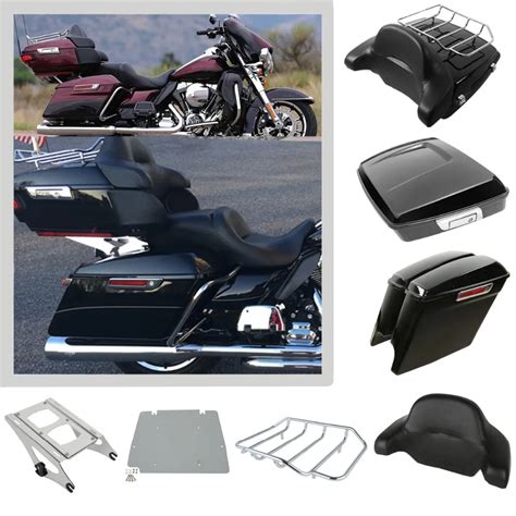 Painted Tour Pak Trunk Up Mount Rack Fit For Harley Touring Road King