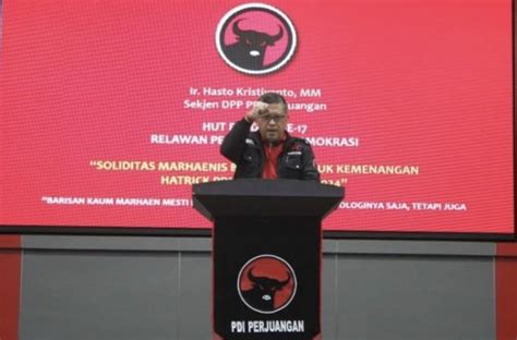 Parpol Lain Bakal Gabung Dukung Ganjar Saat Rakernas Pdip Hasto