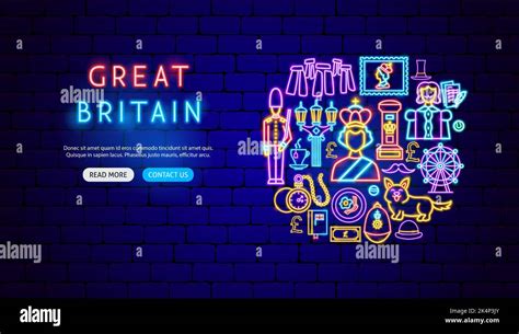 England Great Britain Neon Banner Design Stock Vector Image And Art Alamy