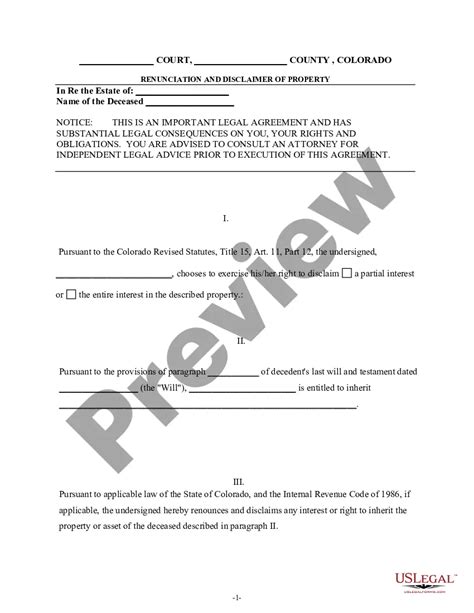 Sample Letter Of Disclaimer Of Inheritance Form Us Legal Forms