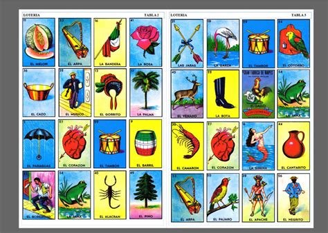 Mexican Loteria Cards For Print Pdf Only 60 Count Etsy Canada