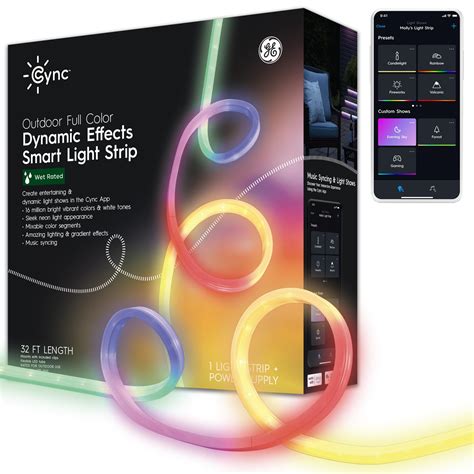 Amazon Ge Cync Dynamic Effects Smart Led Light Strip With Music