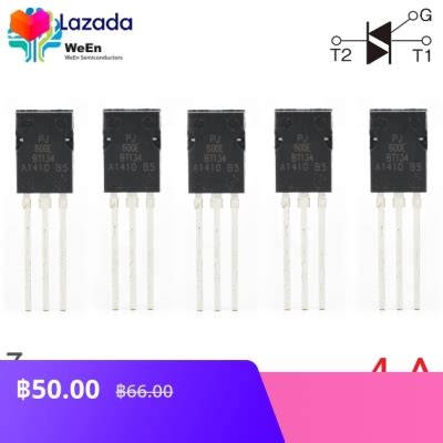 WeEn TRIAC ไตรแอค 4A 600V SOT82 Package แพค 5ตว รน BT134 600E