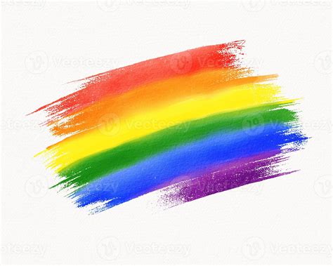 Lgbt Pride Month Watercolor Texture Concept Rainbow Brush Style