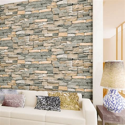 3d Wall Paper Brick Stone Pattern Sticker Rolls Self Adhesive Backdrop Diy Room Decor Trendha