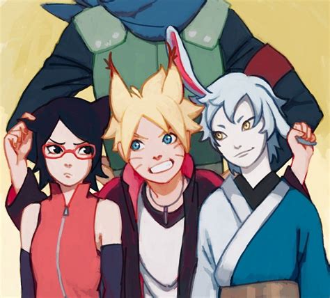 Team 7 Boruto Uzumaki And Sarada Uchiha And Mitsuki