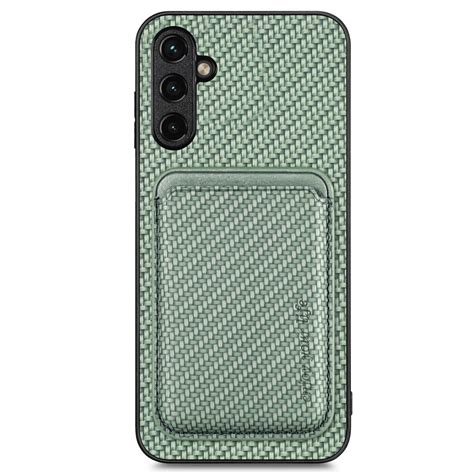 Skalo Samsung A G G Carbon Fiber Cover Med Kortholder Gr N